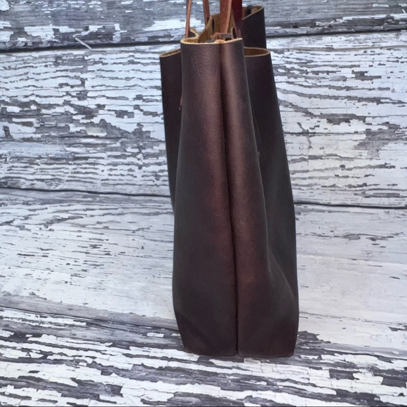 Holy Cow Leather Goods - Full Grain Medium Leather ‘Jenny’ Tote - Brown - Picture 10 of 15